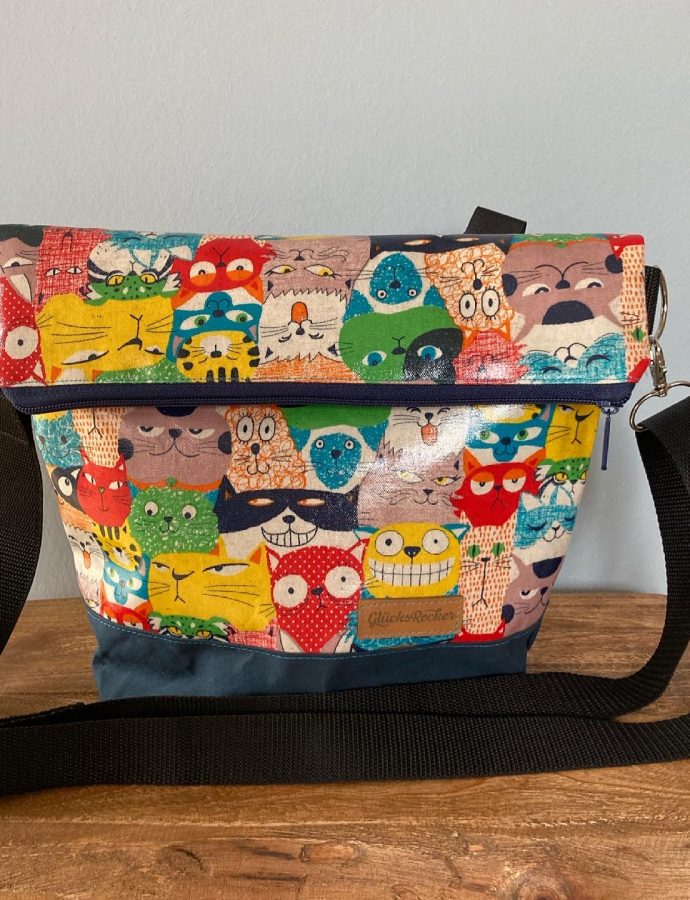 Lenkertaschen aus Wachsstoff